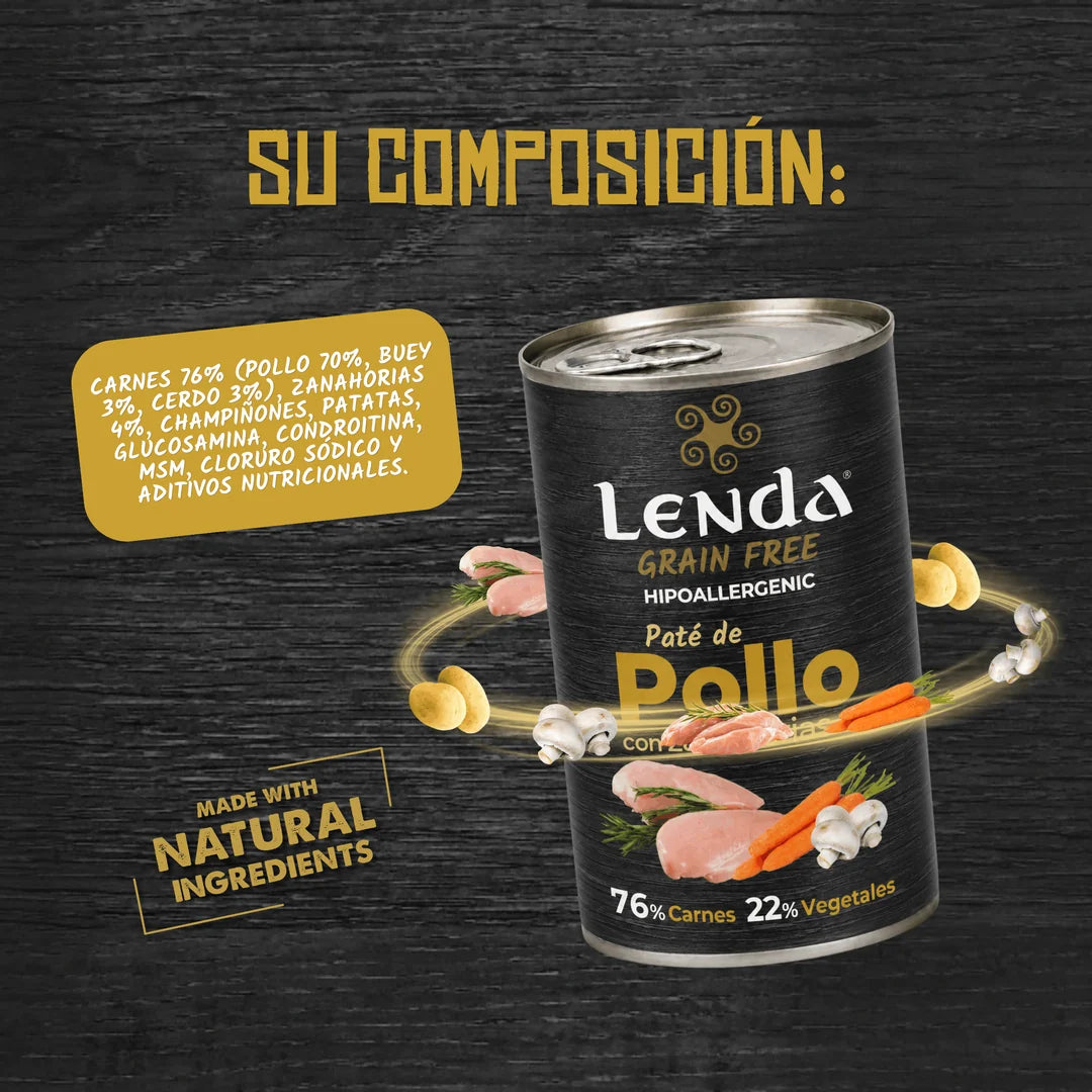 Lenda Wet Pollo con Zanahorias | Comida Húmeda Natural