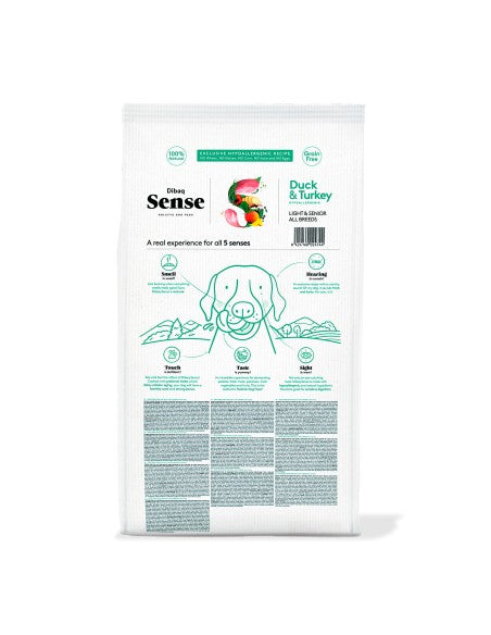 Dibaq Sense Grain Free Pato y Pavo Light o Senior