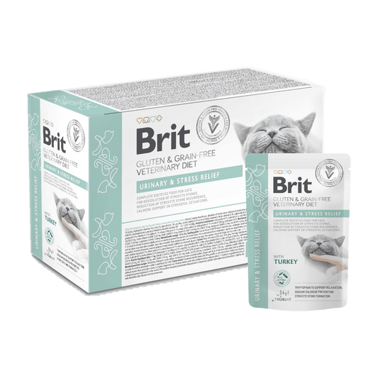 Brit Veterinary Diet Grain Free Urinary & Stress Relief sobres para gatos