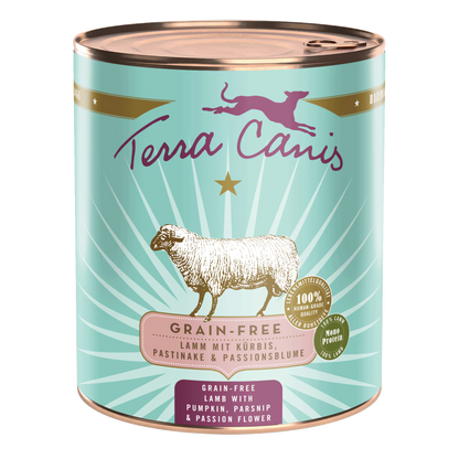 Terra Canis GRAIN-FREE Cordero con calabaza, chirivía y flor de la pasión