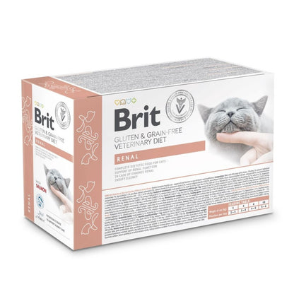 Brit Veterinary Diet Grain Free Renal Relief 12 Sobres en Salsa para Gatos