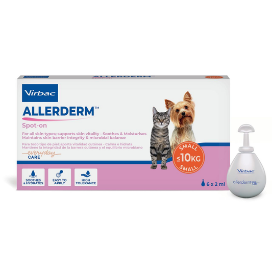 Allerderm Spot-On Gato y Perro -10 kg (6 pipetas de 2 ml)
