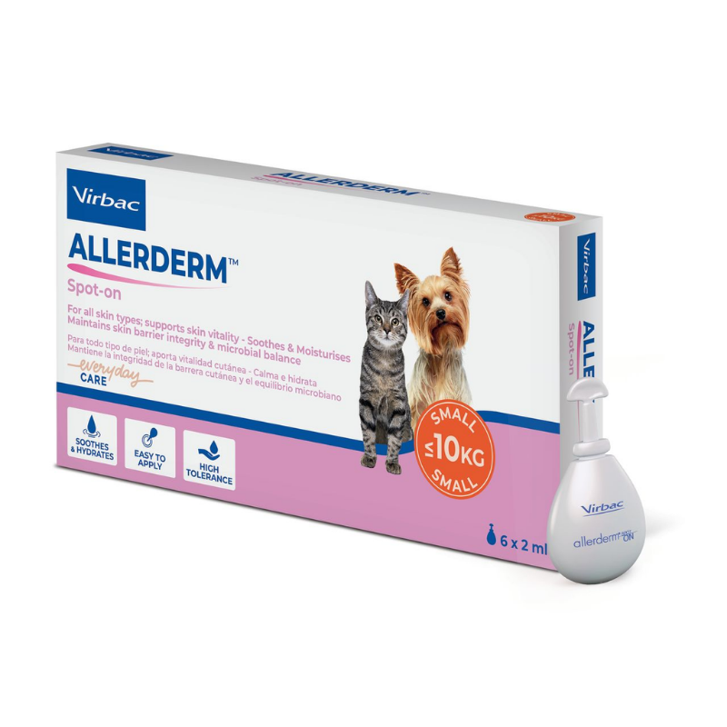Allerderm Spot-On Gato y Perro -10 kg (6 pipetas de 2 ml)