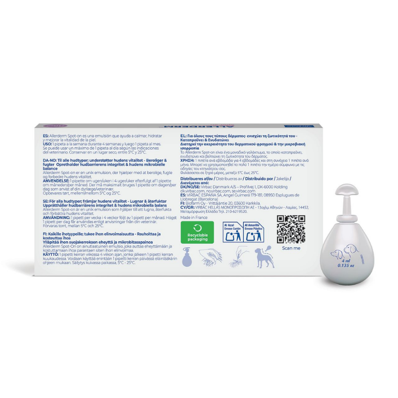 Allerderm Spot-On Perro +10 kg (6 pipetas de 4 ml)