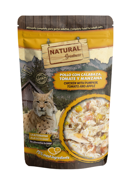 Natural Greatness Pouch Supreme Pollo con calabaza, tomate y manzana 70 g