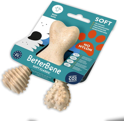 BetterBone Soft sabor Ternera en dureza Medium y disponible en tallas Mini, Medium y Large.
