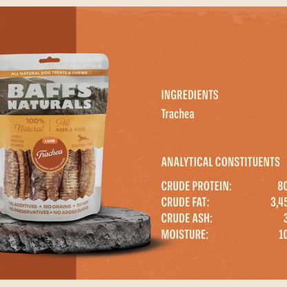 Tráqueas de Cordero para Perros Tamariki | Snack Natural y Deshidratado