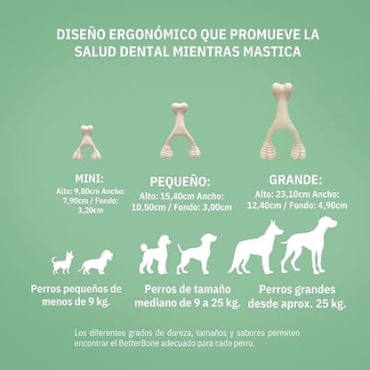 BetterBone Soft sabor Ternera en dureza Medium y disponible en tallas Mini, Medium y Large.