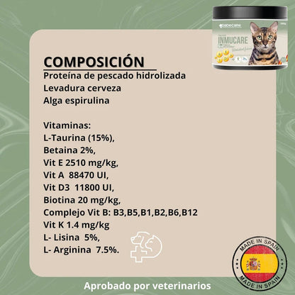 Inmucare Vitamínico Gatos 300g | Estimula Apetito y Recuperación — DadeCare