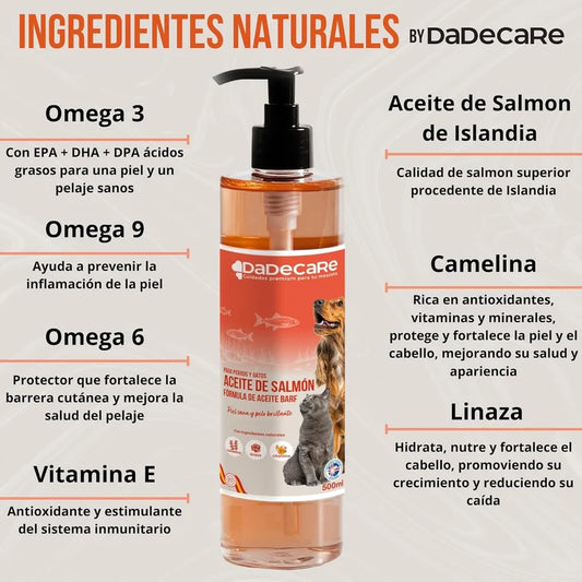 Aceite de Salmon Perros y Gatos 500ML