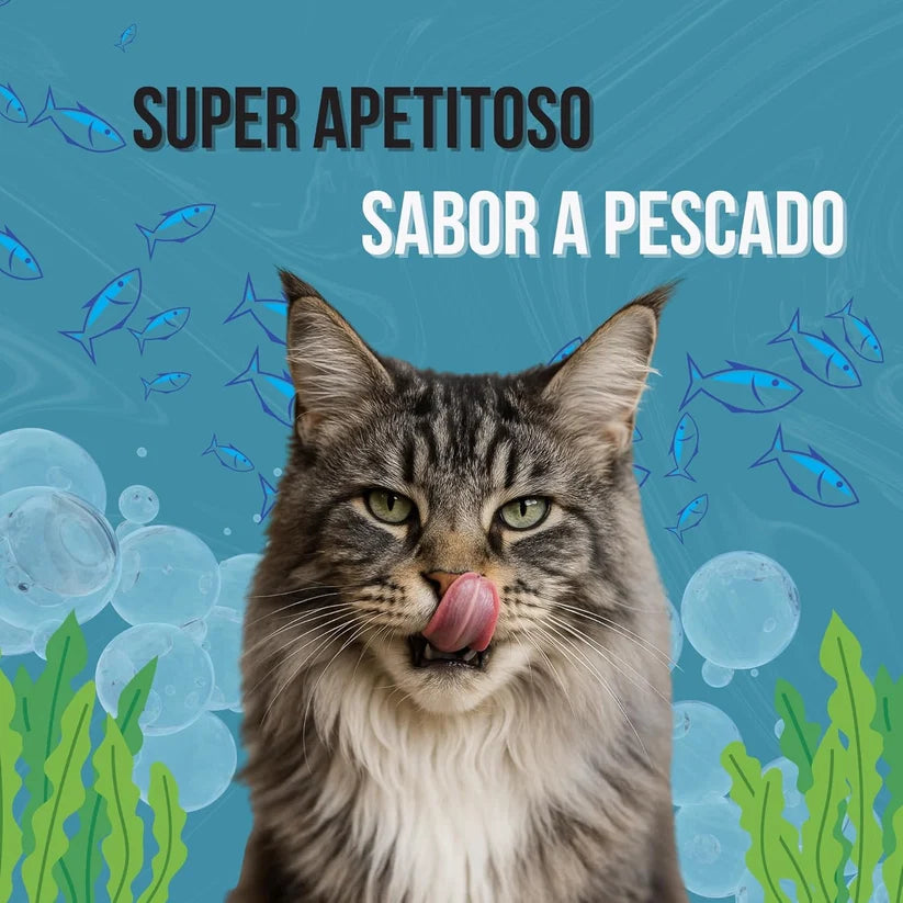 L-Lisina 300g para Gatos (Sabor Pescado) | Inmunidad y Herpesvirus Felino — DadeCare
