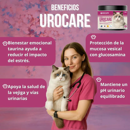 Urocare 220g Suplemento Urinario Gatos | Arándanos y Glucosamina — DadeCare