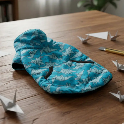 Chubasquera Impermeable Origami Print Blue