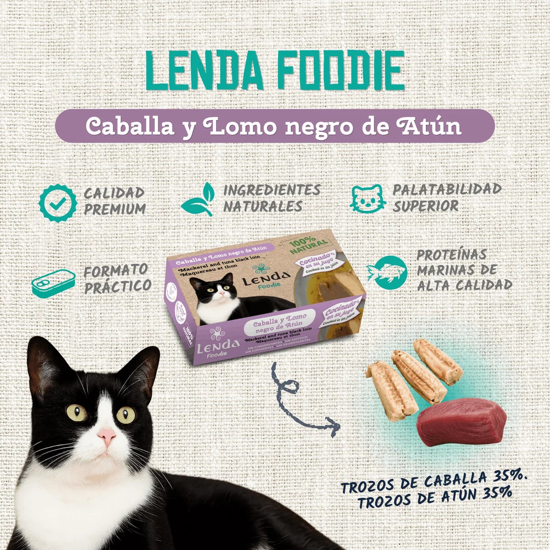 Lenda Foodie Cat Caballa y Atún 120g | Comida Húmeda Natural