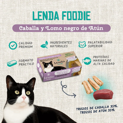 Lenda Foodie Cat Caballa y Atún 120g | Comida Húmeda Natural