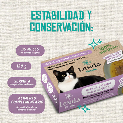 Lenda Foodie Cat Caballa y Atún 120g | Comida Húmeda Natural