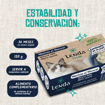 Lenda Foodie Cat Merluza al Natural | Comida Húmeda Gatos