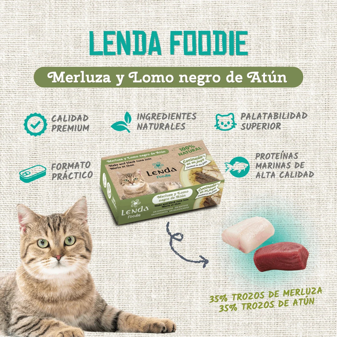 Lenda Foodie Cat Merluza y Atún | Comida Húmeda para Gatos