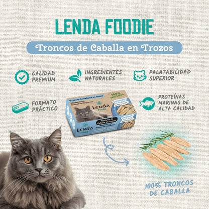 Lenda Foodie Cat Caballa en Trozos | Comida Húmeda Gatos