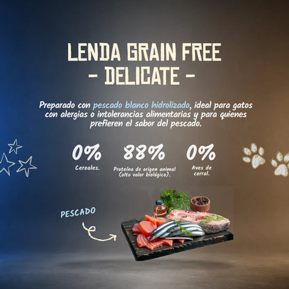 Lenda Grain Free Gato Delicate - Pescado Blanco