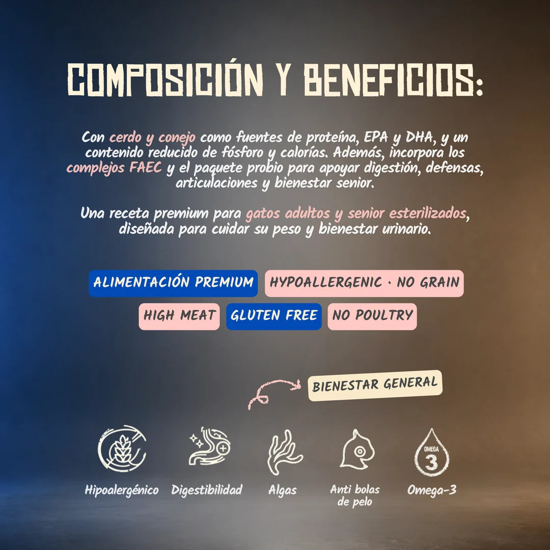 Lenda Grain Free Gato Light Low Fat - Cerdo y Conejo