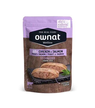 OWNAT WETLINE STERILIZED Chicken & Salmon (CAT) 85g