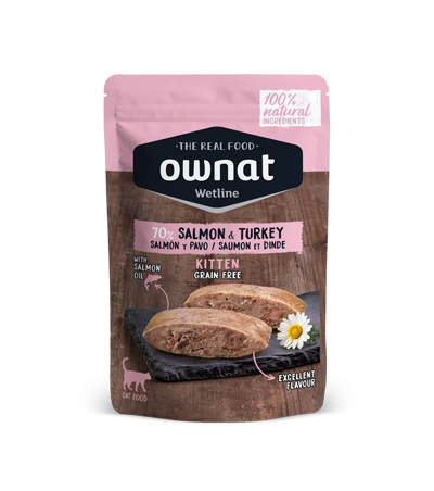 OWNAT WETLINE KITTEN Salmon & Turkey (CAT) 85g