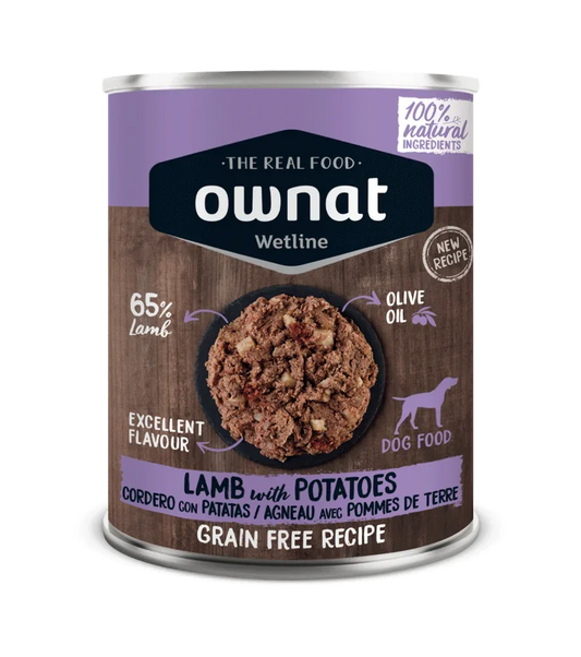 OWNAT WETLINE Lamb with Potatoes (DOG) 395g
