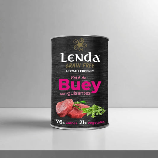 Lenda Wet Buey con Guisantes | Comida Húmeda Natural