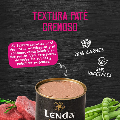 Lenda Wet Buey con Guisantes | Comida Húmeda Natural