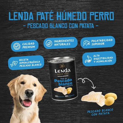 Lenda Wet Pescado Blanco y Patatas | Comida Húmeda Perros