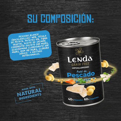 Lenda Wet Pescado Blanco y Patatas | Comida Húmeda Perros