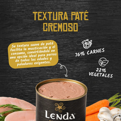 Lenda Wet Pollo con Zanahorias | Comida Húmeda Natural