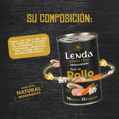 Lenda Wet Pollo con Zanahorias | Comida Húmeda Natural