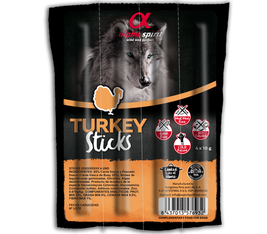 Alpha Spirit Ristra de 4 barritas para perros