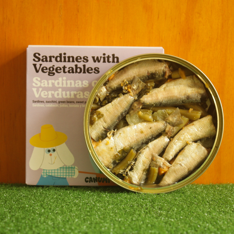 Lata de Canumi Sardina con verduras y algas para perros