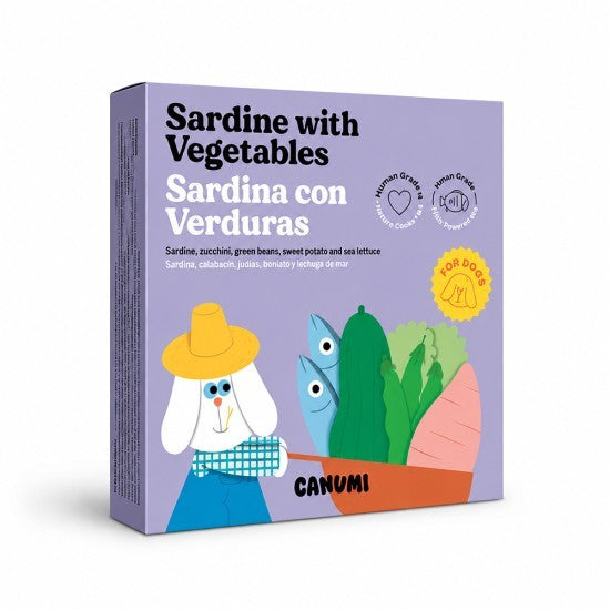 Canumi Sardina con verduras y algas para perros, 250 g
