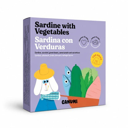 Canumi Sardina con verduras y algas para perros, 250 g