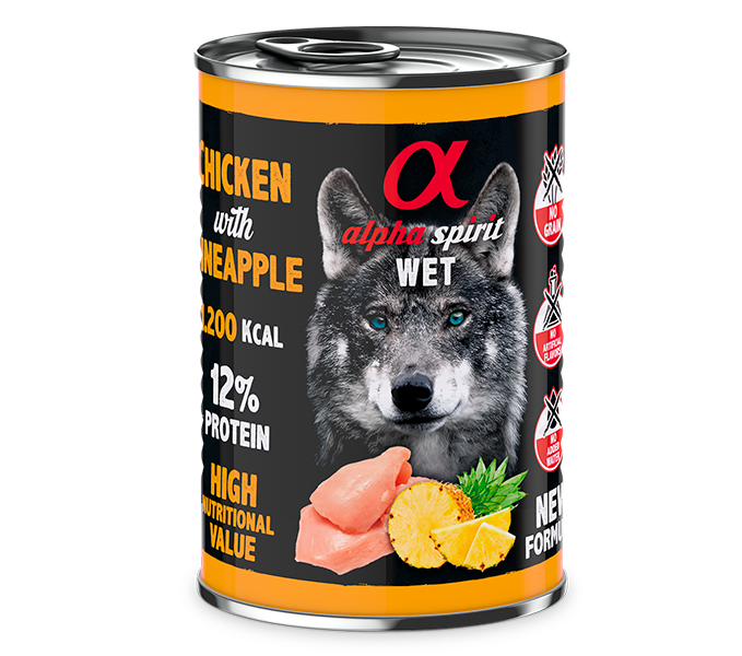 Alpha Spirit Paté con fruta para perros – lata 400 g