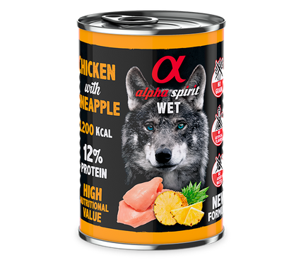 Alpha Spirit Paté con fruta para perros – lata 400 g