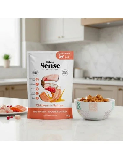 Dibaq Sense Bocaditos en salsa Pollo con Salmón