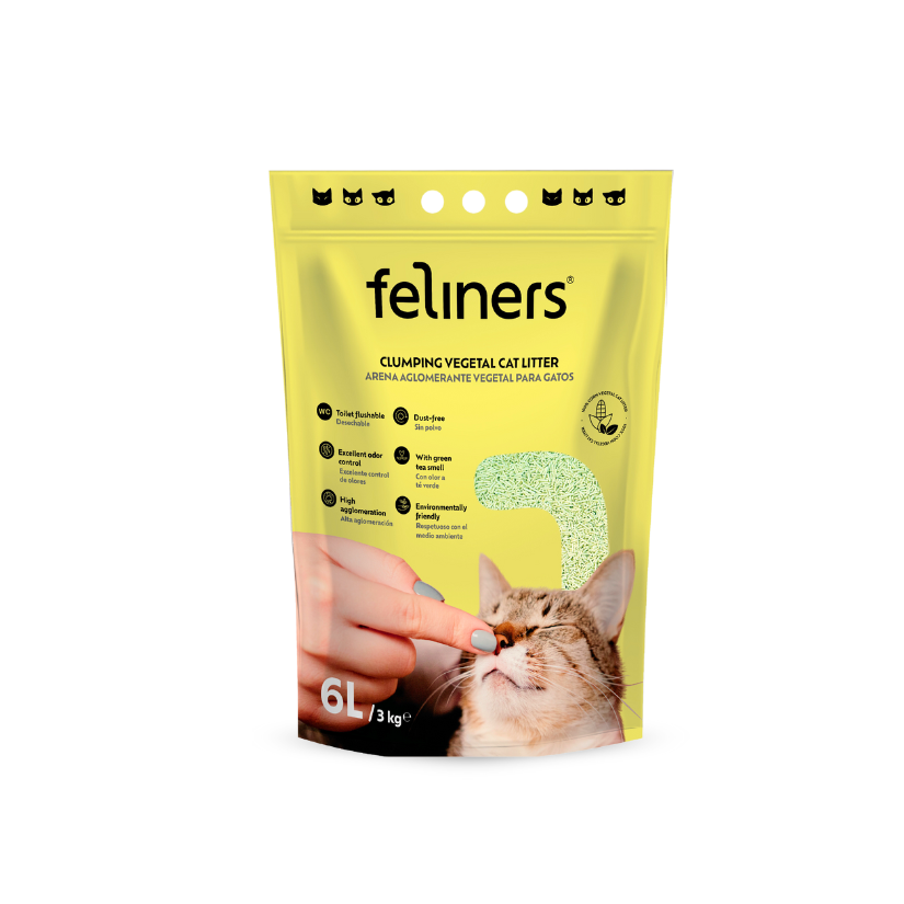 Arena Vegetal Aglomerante Feliners de Maíz y Té Verde