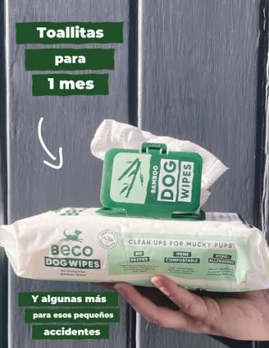 Toallitas de Bambú para Perros y Gatos Beco Pets| Biodegradables e Hipoalergénicas