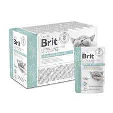 Brit Veterinary Diet Grain Free Urinary & Stress Relief 12 Sobres en Salsa para Gatos