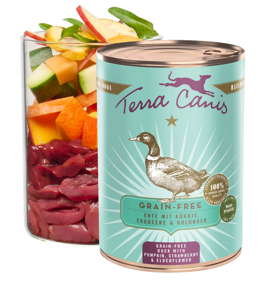 Terra Canis GRAIN-FREE Pato con calabaza, fresa y saúco