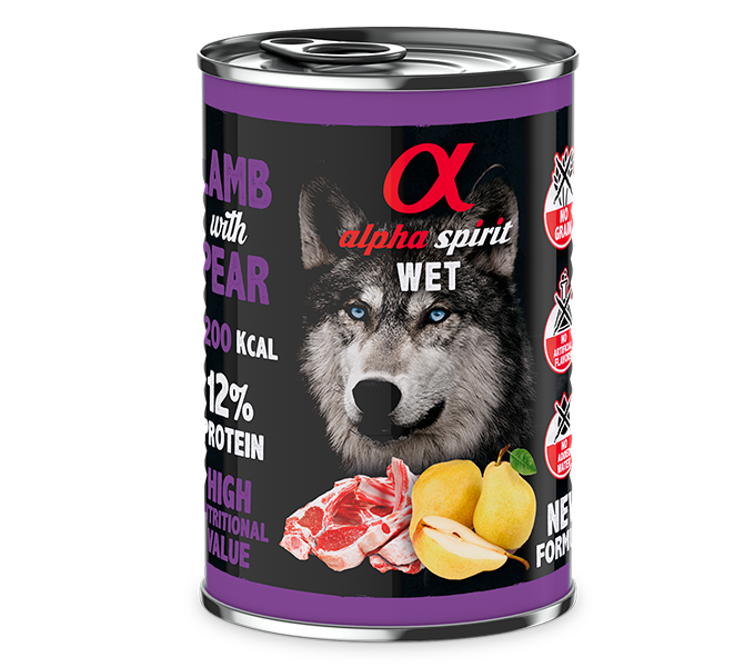 Alpha Spirit Paté con fruta para perros – lata 400 g