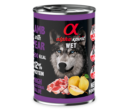 Alpha Spirit Paté con fruta para perros – lata 400 g