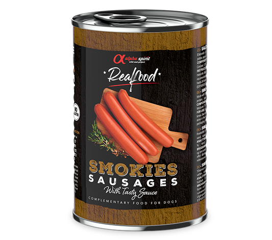 Alpha Spirit Salchichas Frankfurt en lata para perros 400 g