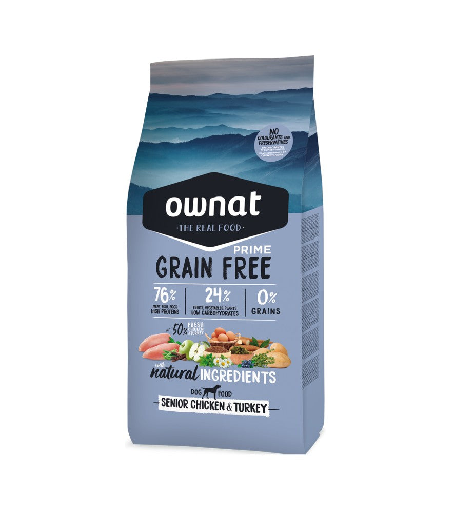 Ownat Prime Grain Free Senior Pollo y Pavo