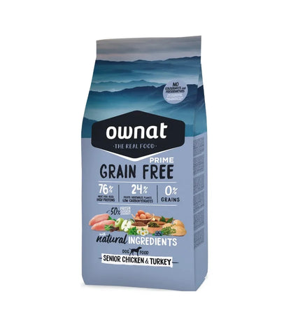 Ownat Prime Grain Free Senior Pollo y Pavo